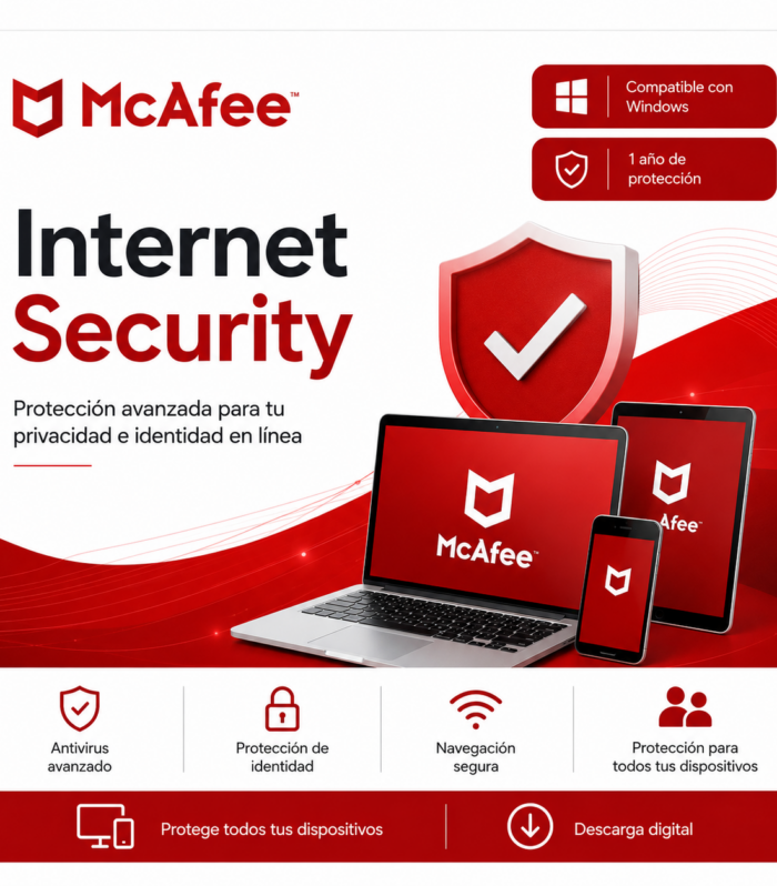 McAfee Internet Security 2024 10 Dispositivos 1 Año