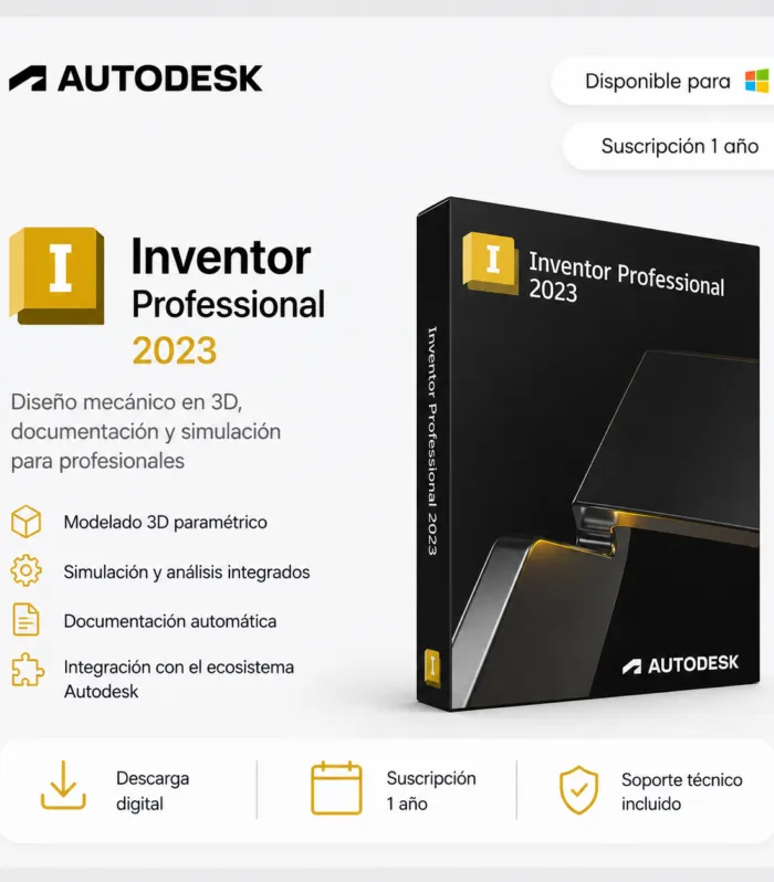 Autodesk Inventor Professional 2023 - Suscripción 1 año