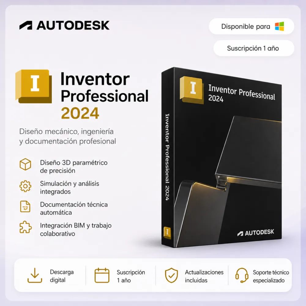 Autodesk Inventor Professional 2024 - Suscripción 1 año