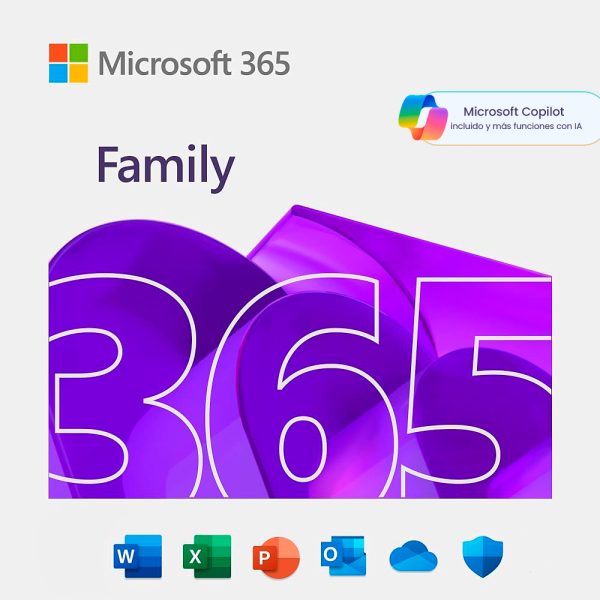Microsoft Office 365 Family - Suscripción Original con Copilot IA