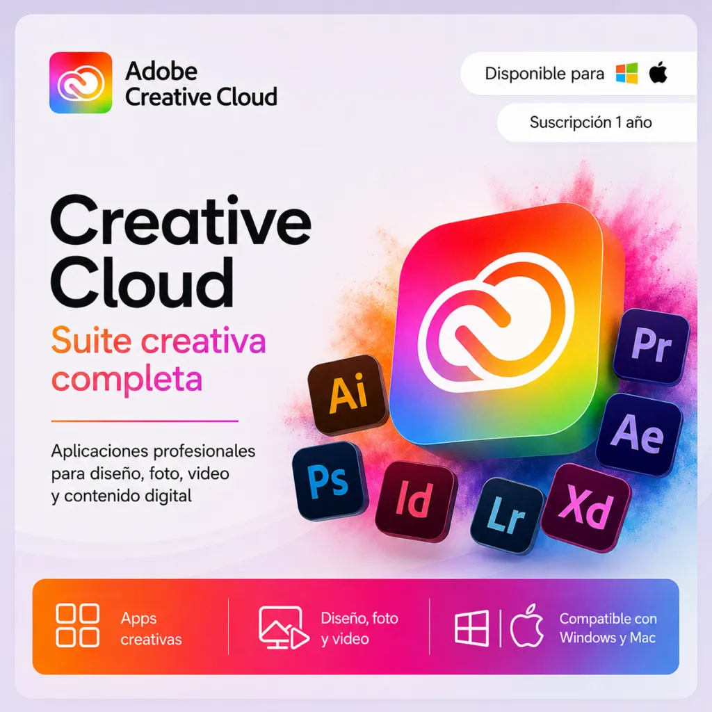 Adobe Creative Cloud 12 Meses Versión Estable
