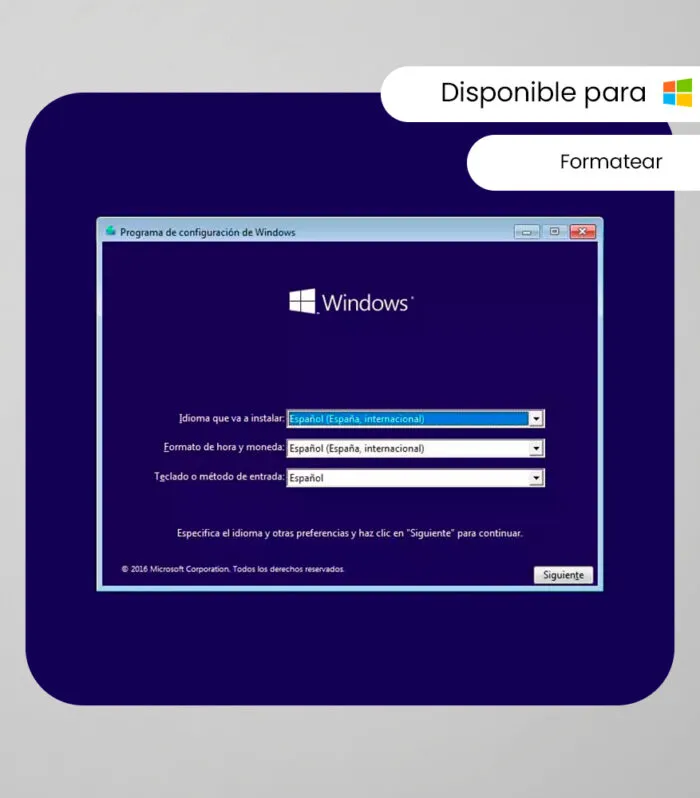 Formateo y reinstalación de sistema
