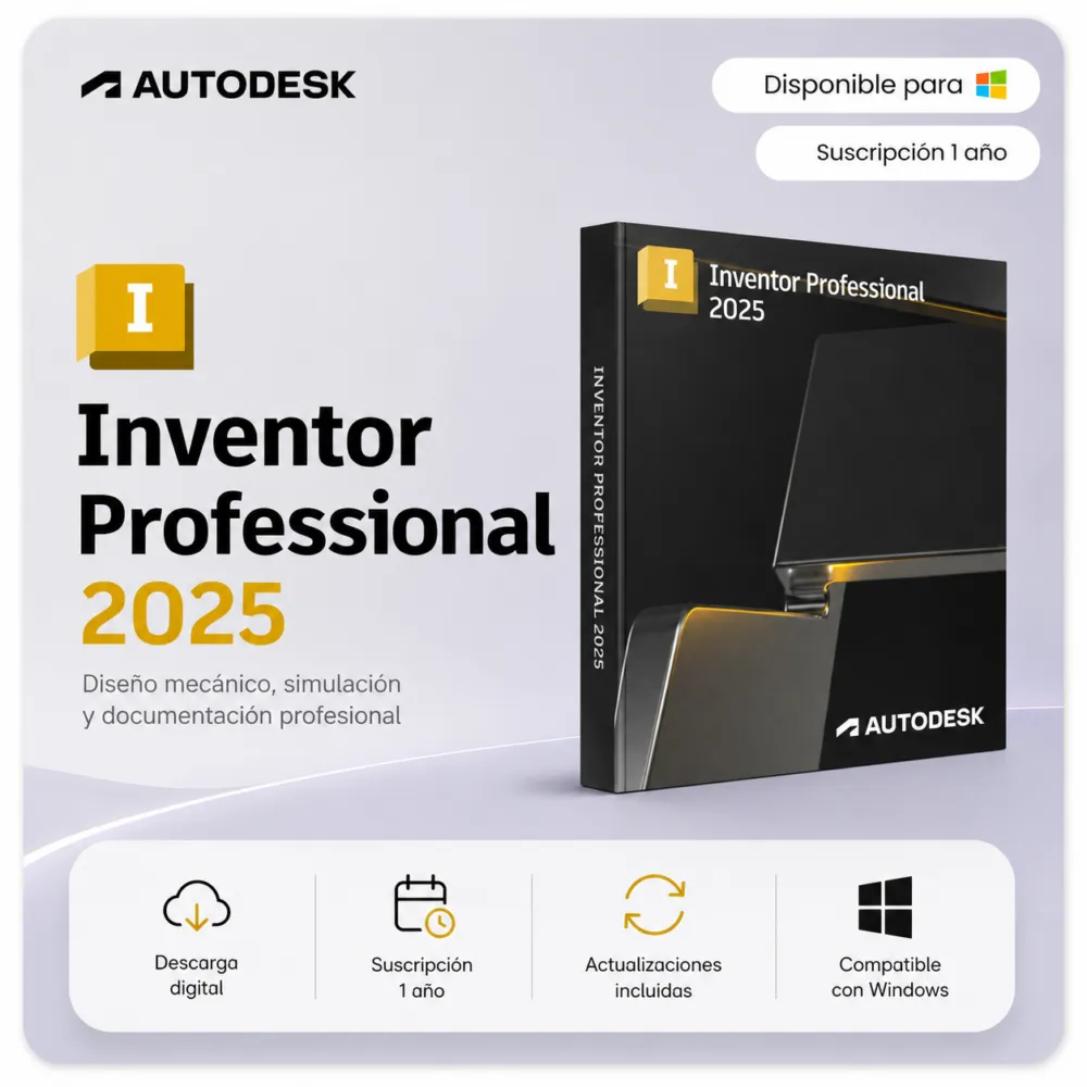 Inventor Professional 2025 – Suscripción 1 año | Multilenguaje | Garantía Total