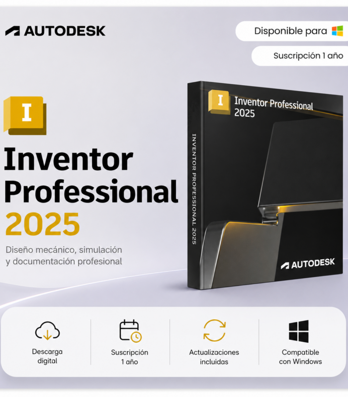 Inventor Professional 2025 – Suscripción 1 año | Multilenguaje | Garantía Total