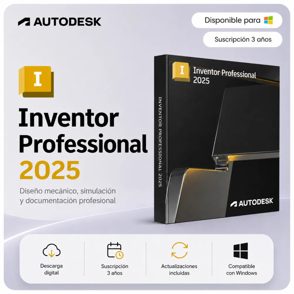 Inventor Professional 2025 – Suscripción 3 años | Multilenguaje | Garantía Total