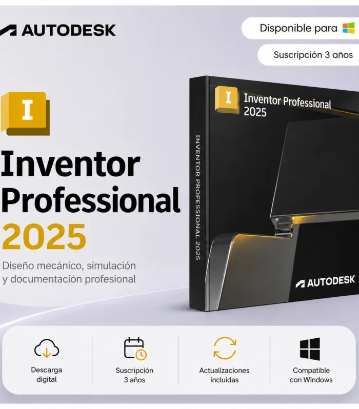 Inventor Professional 2025 – Suscripción 3 años | Multilenguaje | Garantía Total
