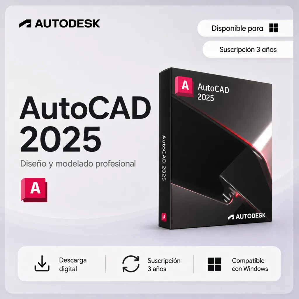 AutoCAD 2025 - Suscripción 3 Años | Multilenguaje | Garantía Total