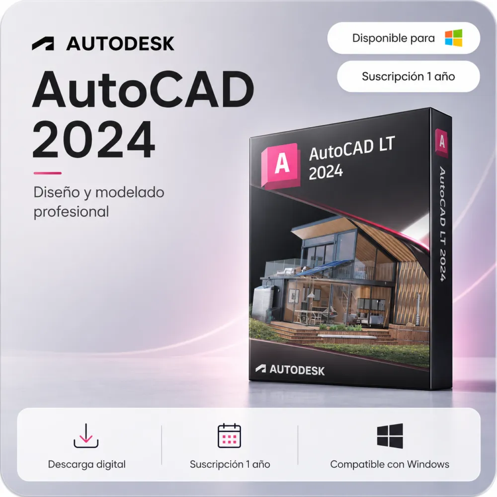 AutoCAD 2024 LT – Suscripción 1 año | Multilenguaje | Garantía Total