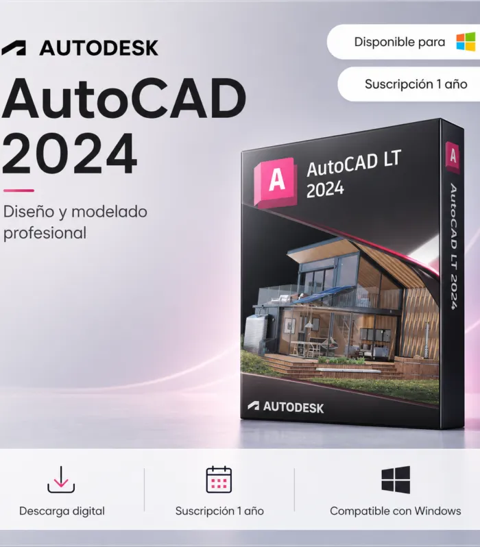 AutoCAD 2024 LT – Suscripción 1 año | Multilenguaje | Garantía Total