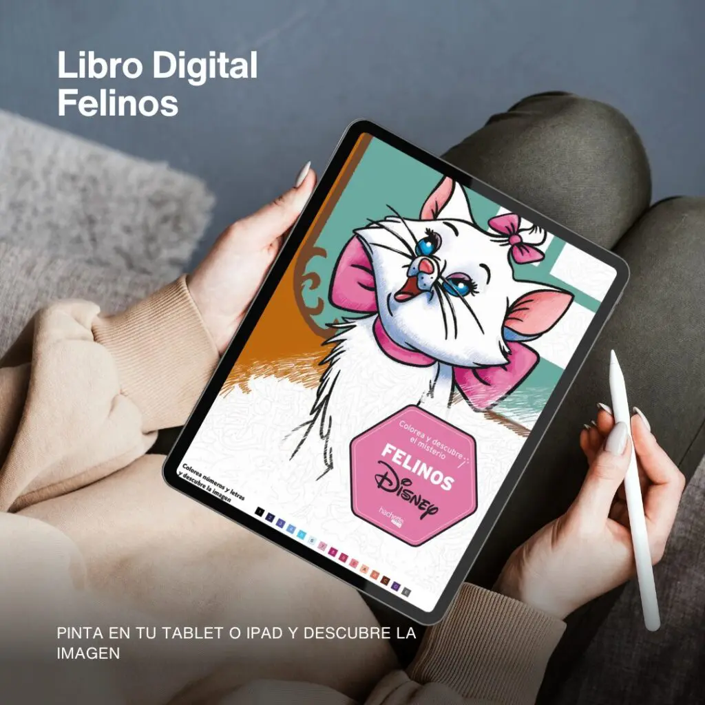 Colorea y descubre el misterio: Felinos Disney – Libro Digital