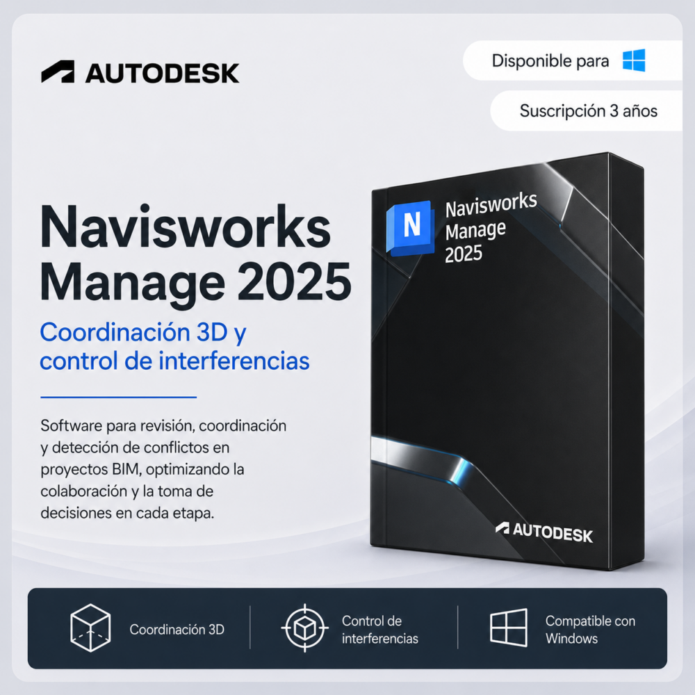 Navisworks Manage 2025 – Suscripción 1 año | Multilenguaje | Garantía Total