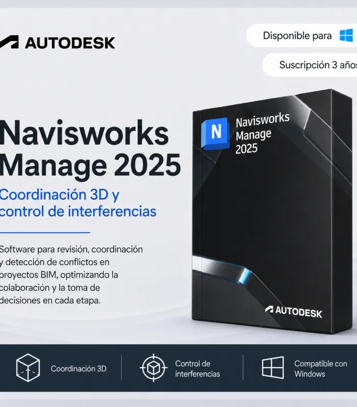 Navisworks Manage 2025 – Suscripción 1 año | Multilenguaje | Garantía Total