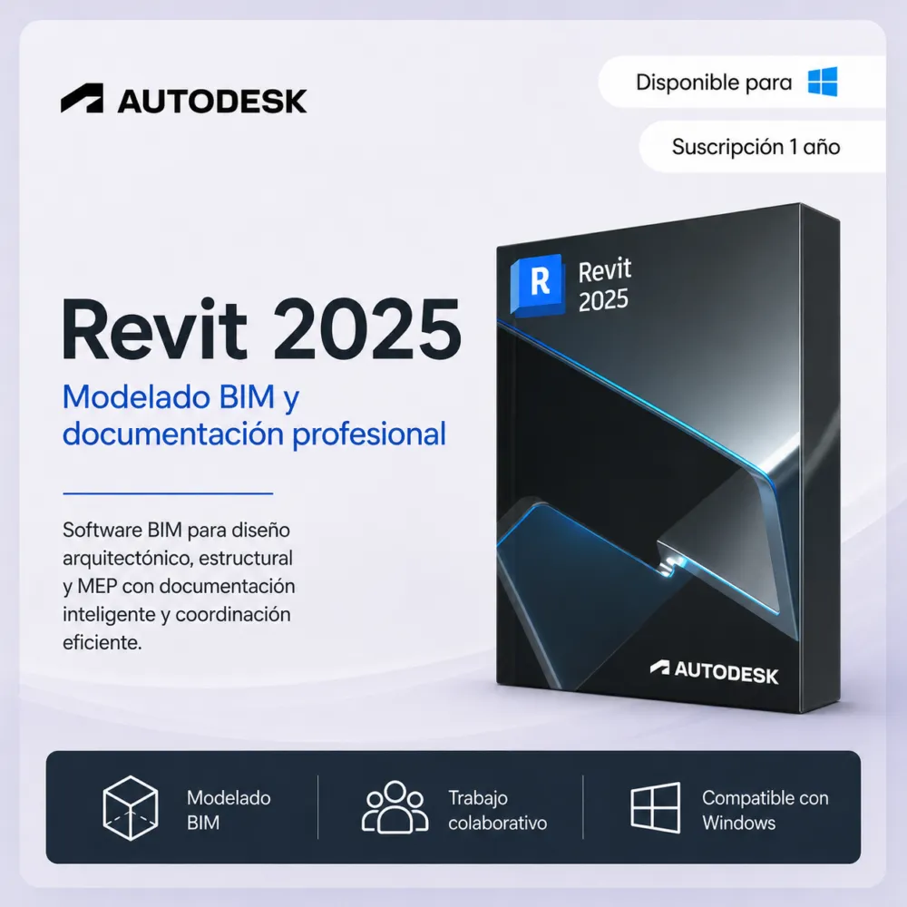Revit 2025 - Suscripción 1 año | Multilenguaje | Garantía Total
