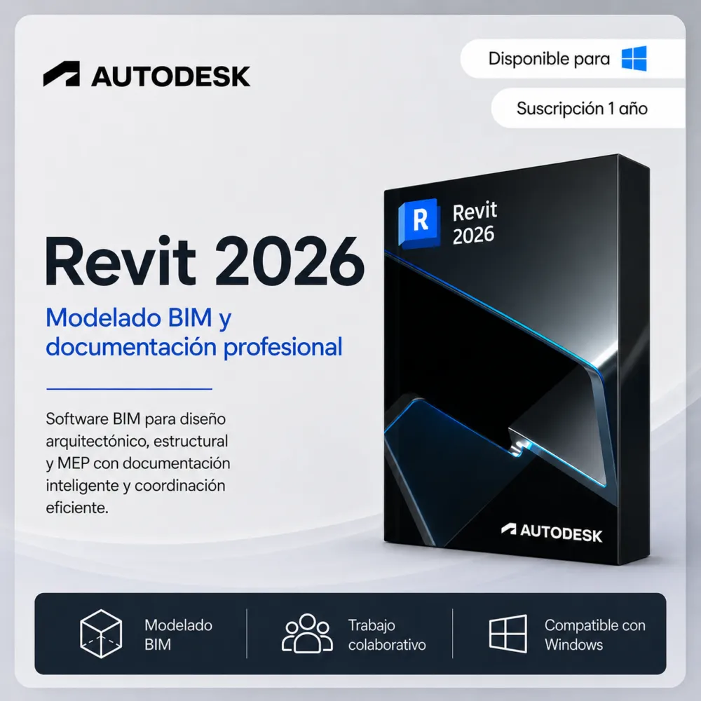 Revit 2026 – Suscripción 1 año | Multilenguaje | Garantía Total