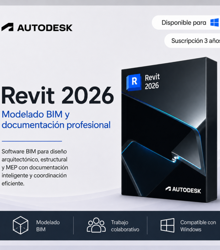 Revit 2026 – Suscripción 3 años | Multilenguaje | Garantía Total