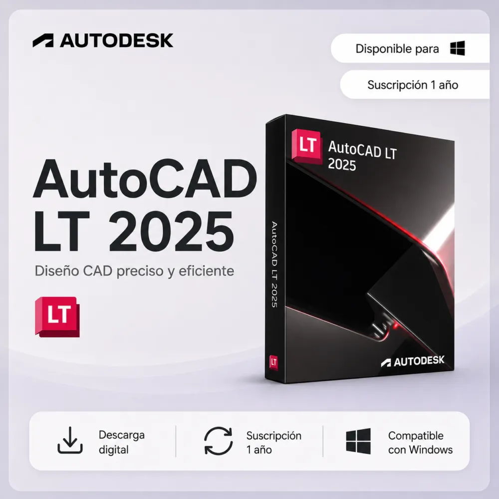 AutoCAD 2025 LT – Suscripción 1 año | Multilenguaje | Garantía Total