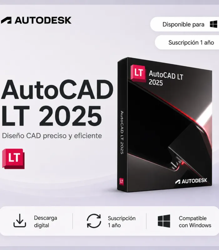 AutoCAD 2025 LT – Suscripción 1 año | Multilenguaje | Garantía Total