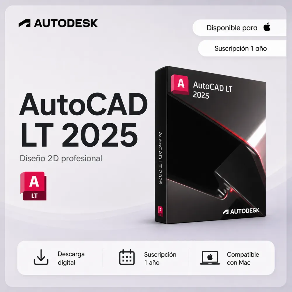 AutoCAD 2025 LT Mac – Suscripción 1 año | Multilenguaje | Garantía Total