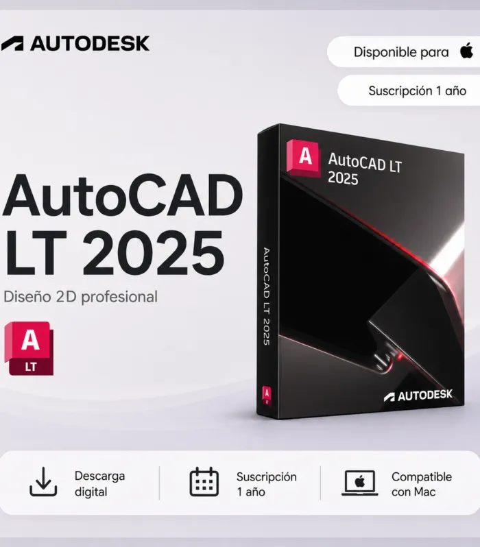 AutoCAD 2025 LT Mac – Suscripción 1 año | Multilenguaje | Garantía Total