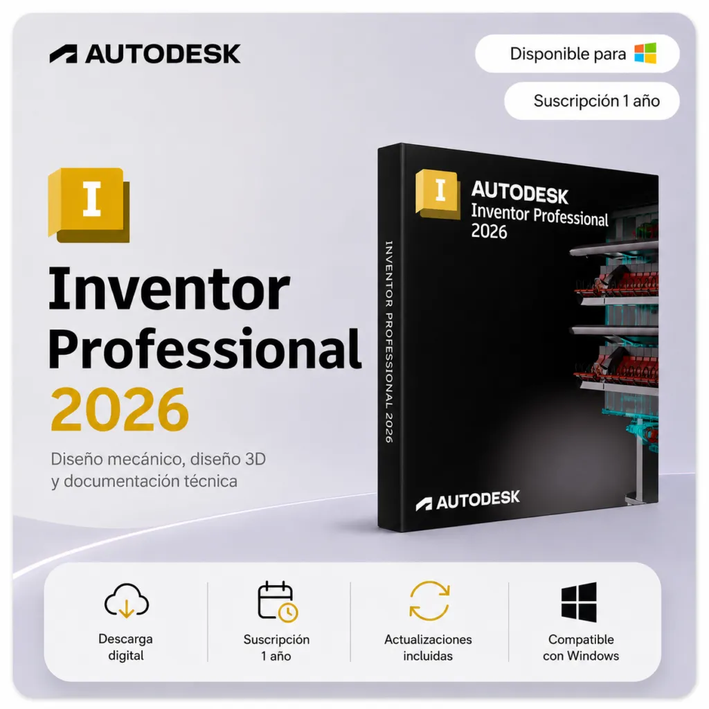 Inventor Professional 2026 – Suscripción 1 año | Multilenguaje | Garantía Total