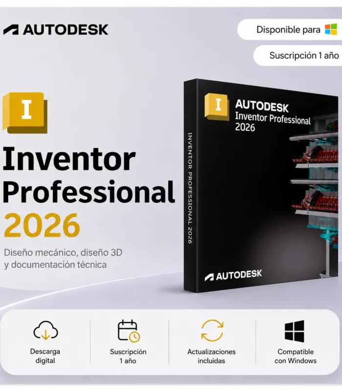 Inventor Professional 2026 – Suscripción 1 año | Multilenguaje | Garantía Total