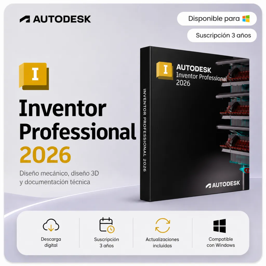 Inventor Professional 2026 – Suscripción 3 años | Multilenguaje | Garantía Total