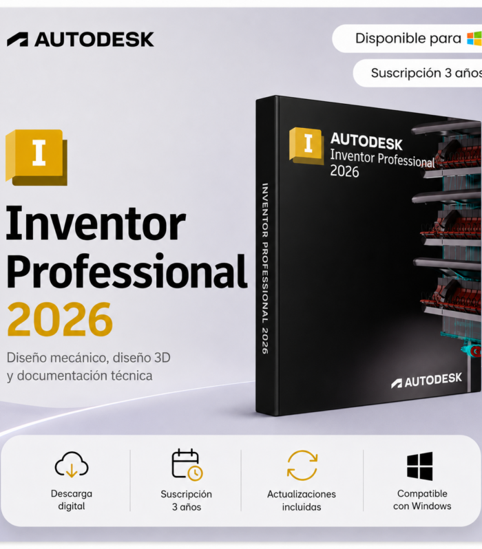 Inventor Professional 2026 – Suscripción 3 años | Multilenguaje | Garantía Total