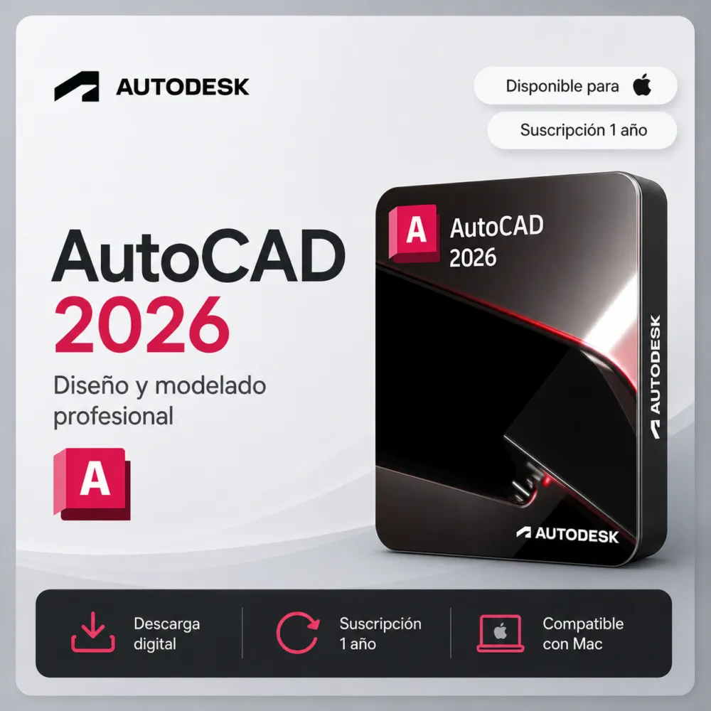 AutoCAD 2026 Mac – Suscripción 1 año | Multilenguaje | Garantía Total