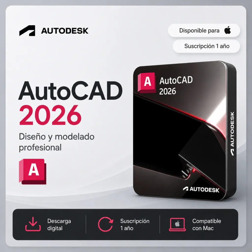 AutoCAD 2026 Mac – Suscripción 1 año | Multilenguaje | Garantía Total