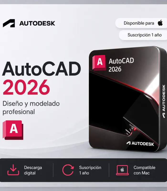 AutoCAD 2026 Mac – Suscripción 1 año | Multilenguaje | Garantía Total