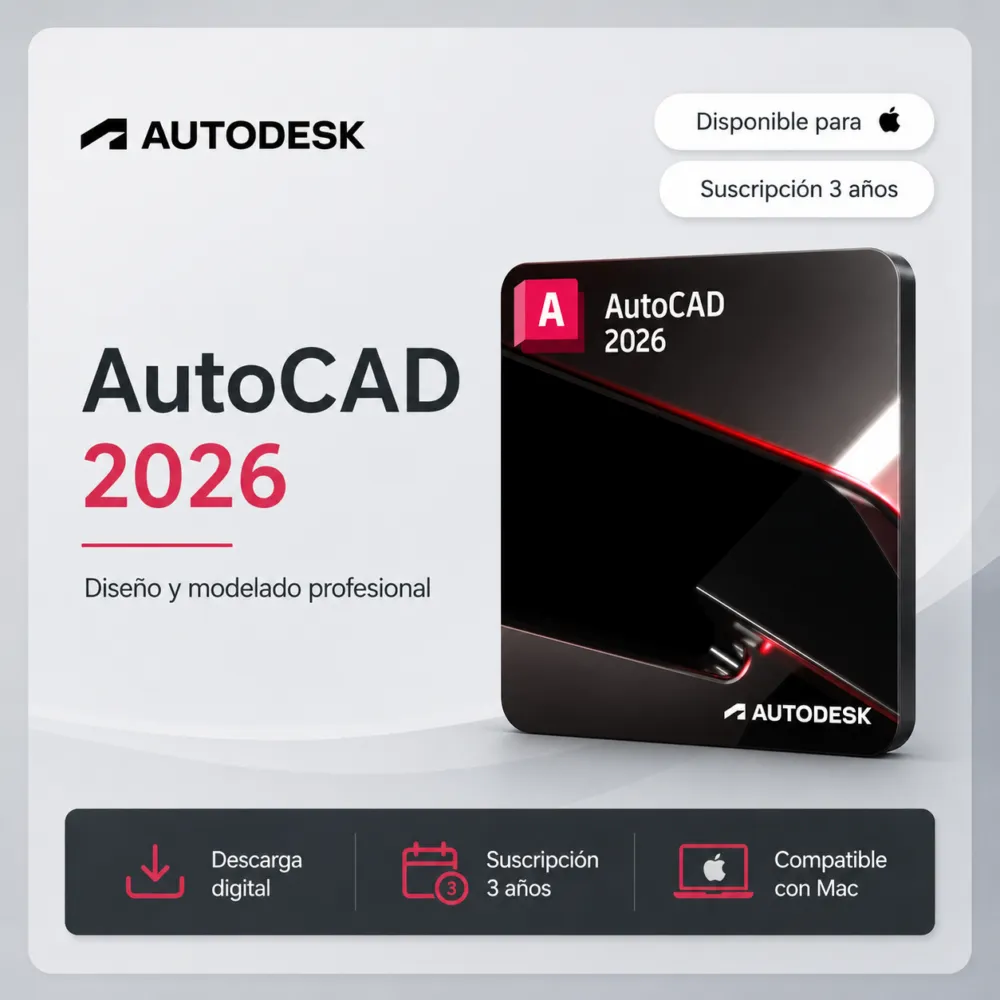 AutoCAD 2026 Mac – Suscripción 3 años | Multilenguaje | Garantía Total