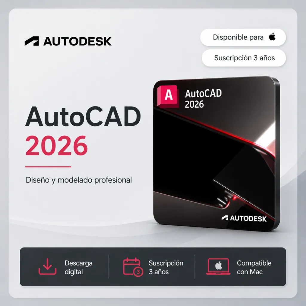 AutoCAD 2026 Mac – Suscripción 3 años | Multilenguaje | Garantía Total