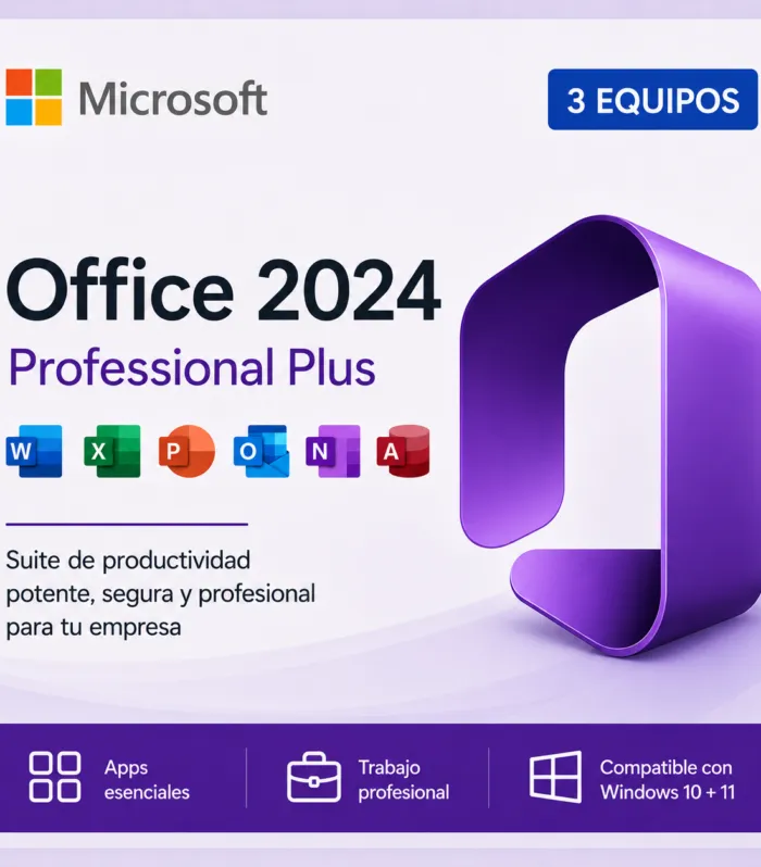 Office 2024 LTSC Professional Plus 3 PCs– Licencia Perpetua Digital
