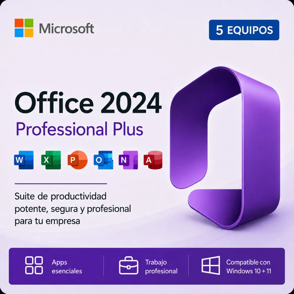 Office 2024 LTSC Professional Plus 5 PCs– Licencia Perpetua Digital