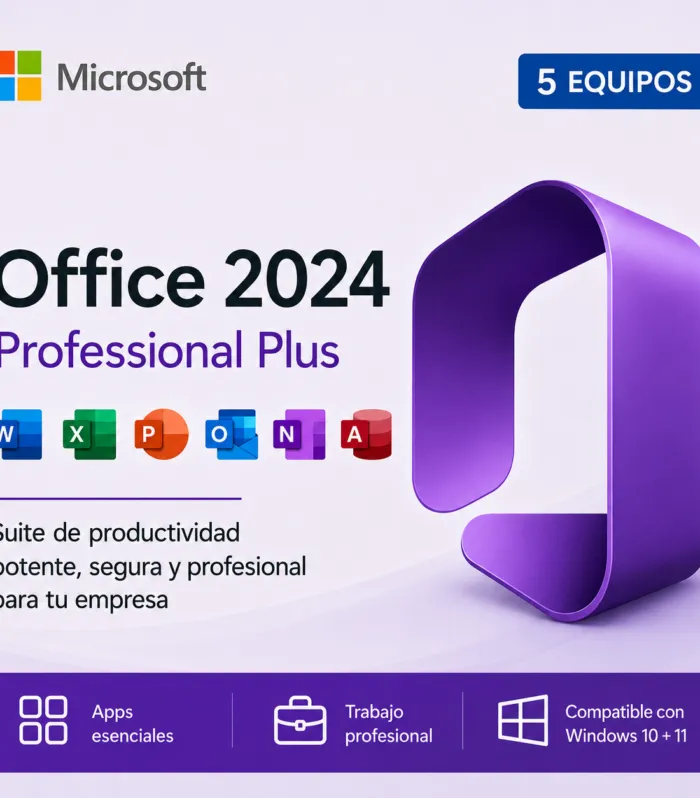 Office 2024 LTSC Professional Plus 5 PCs– Licencia Perpetua Digital