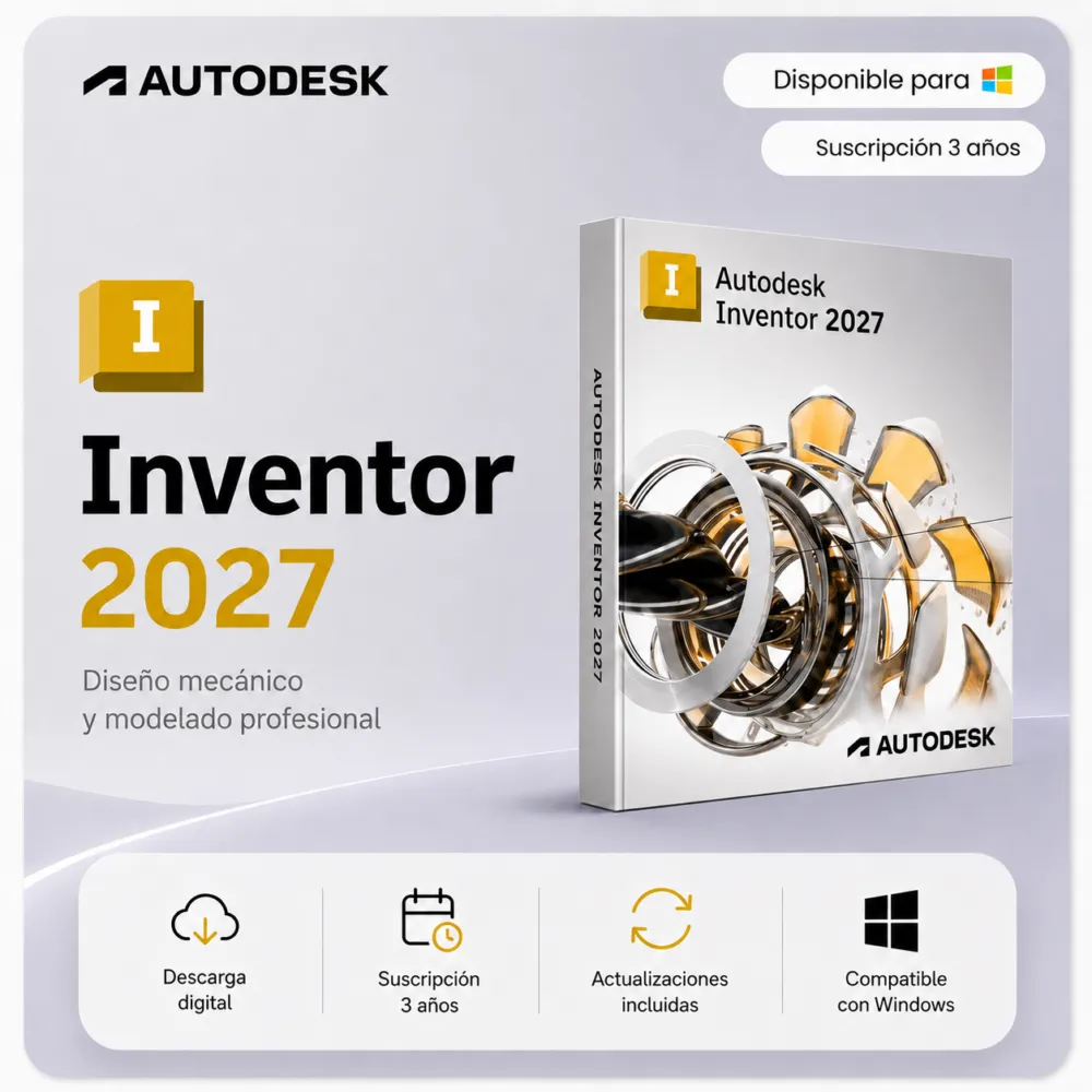 Inventor Professional 2027 – Suscripción 3 años | Multilenguaje | Garantía Total