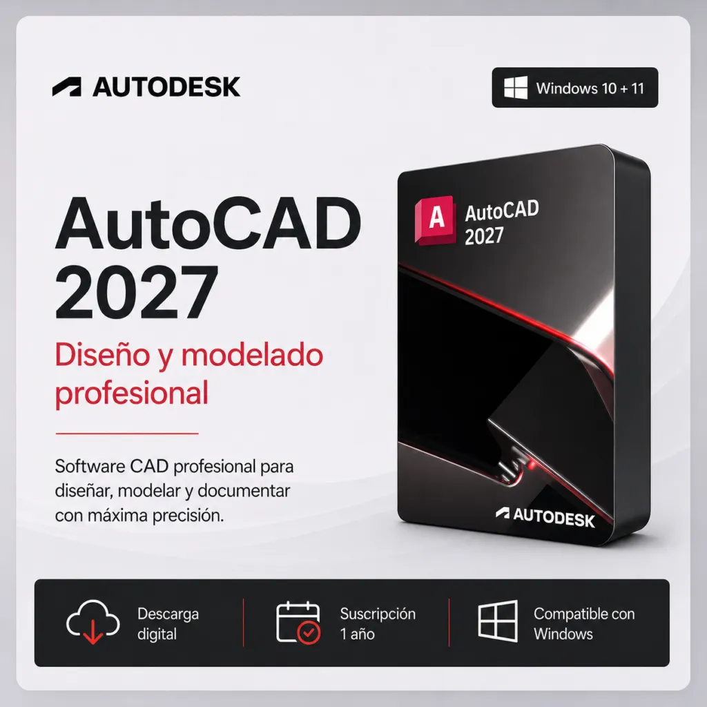 AutoCAD 2027 – Suscripción 1 año | Multilenguaje | Garantía Total