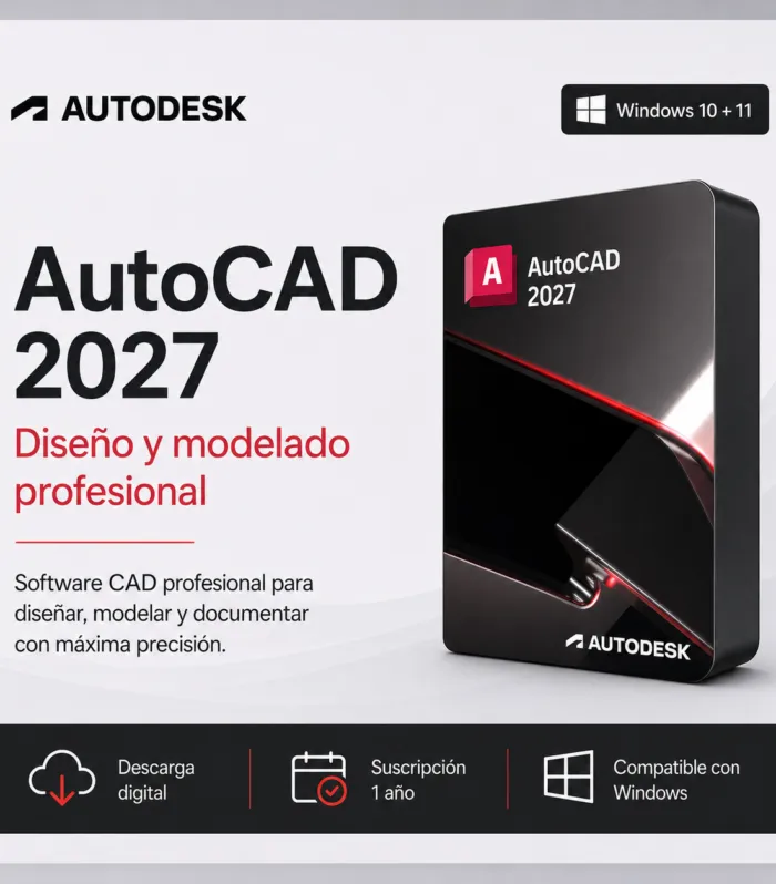 AutoCAD 2027 – Suscripción 1 año | Multilenguaje | Garantía Total