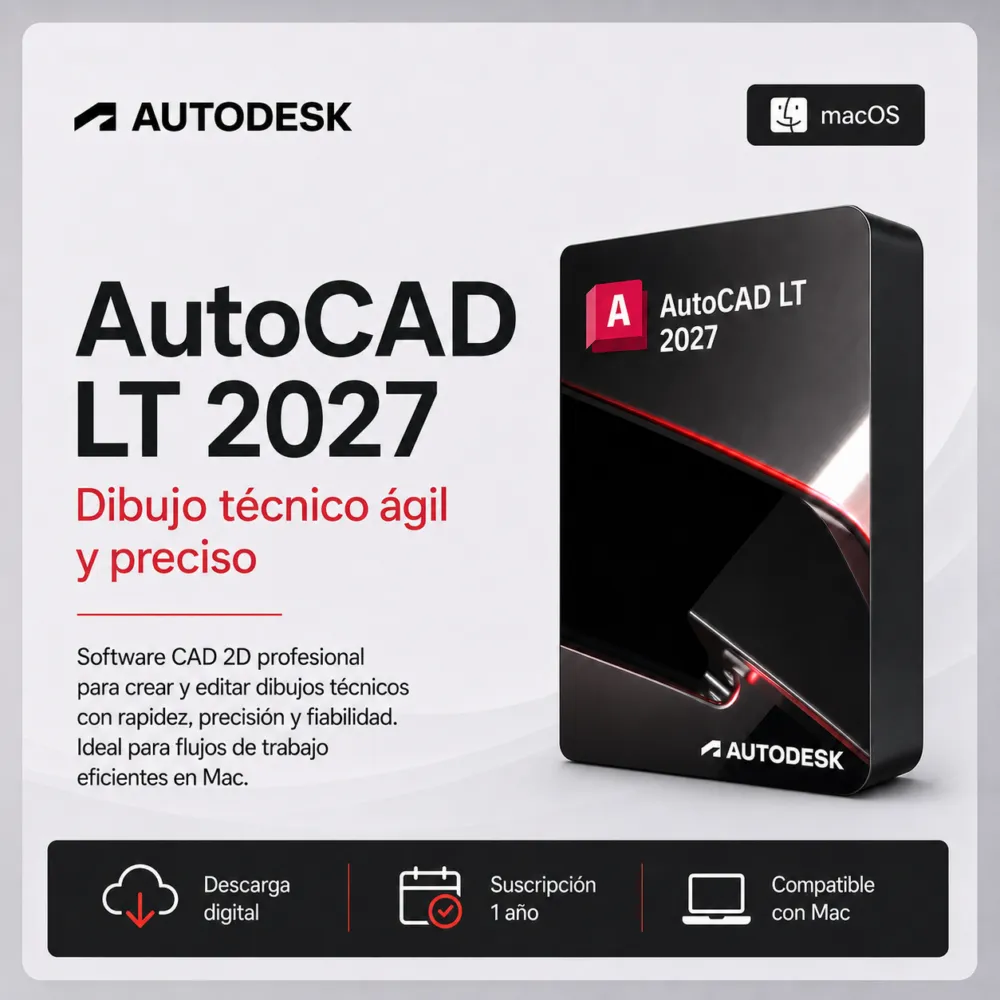 AutoCAD 2027 LT Mac – Suscripción 1 año | Multilenguaje | Garantía Total