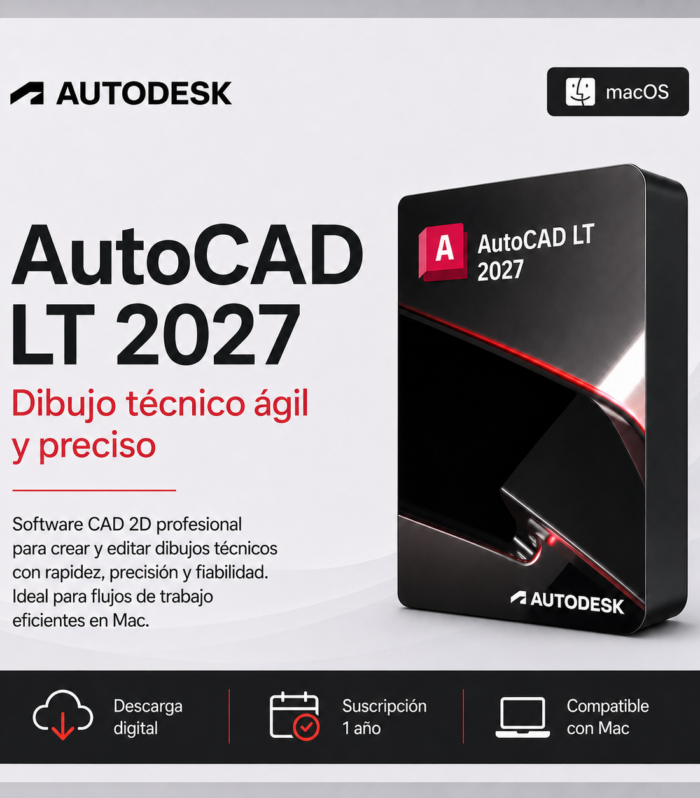 AutoCAD 2027 LT Mac – Suscripción 1 año | Multilenguaje | Garantía Total