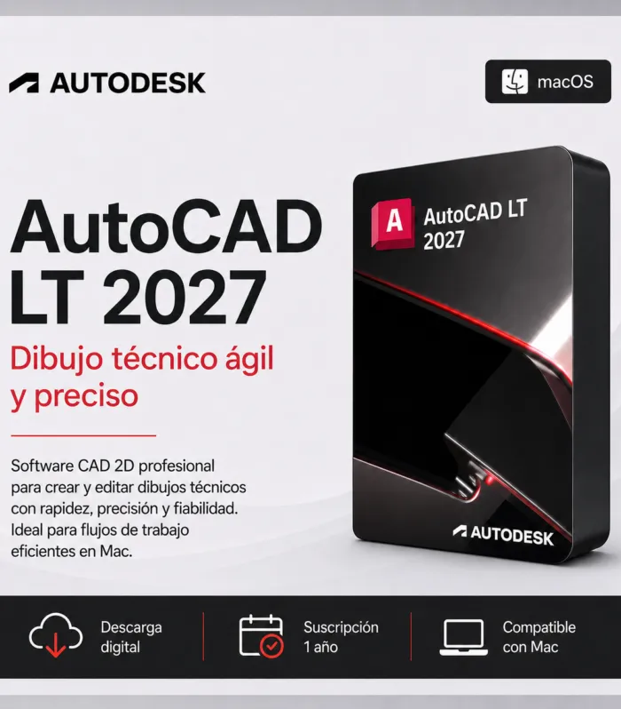 AutoCAD 2027 LT Mac – Suscripción 1 año | Multilenguaje | Garantía Total