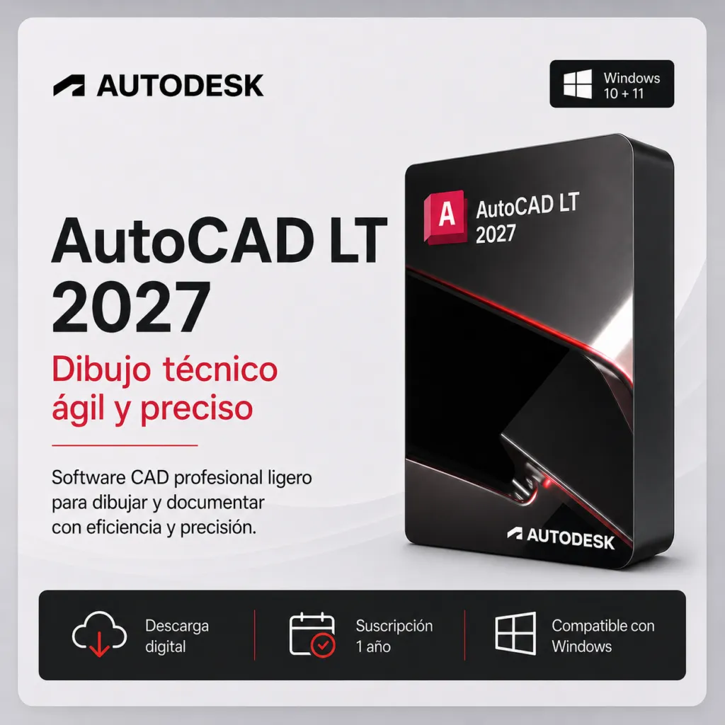 AutoCAD 2027 LT– Suscripción 1 año | Multilenguaje | Garantía Total