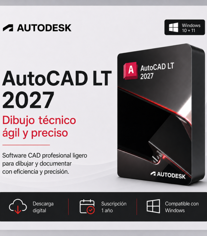 AutoCAD 2027 LT– Suscripción 1 año | Multilenguaje | Garantía Total