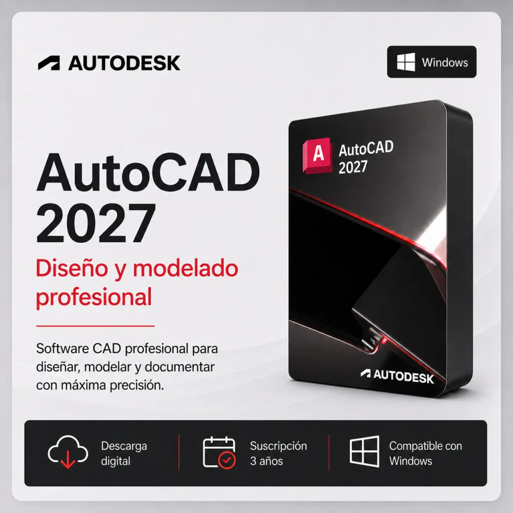 AutoCAD 2027 – Suscripción 3 años | Multilenguaje | Garantía Total