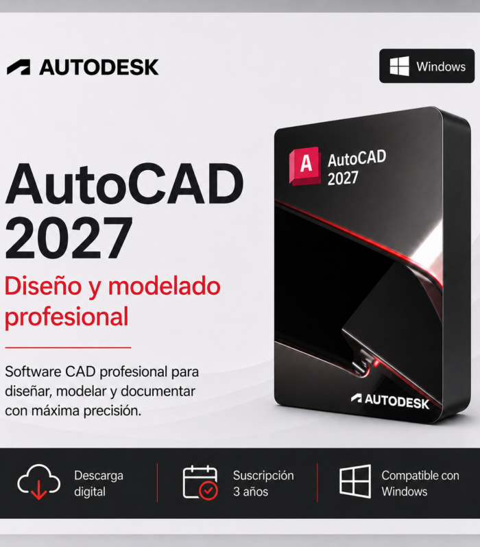 AutoCAD 2027 – Suscripción 3 años | Multilenguaje | Garantía Total