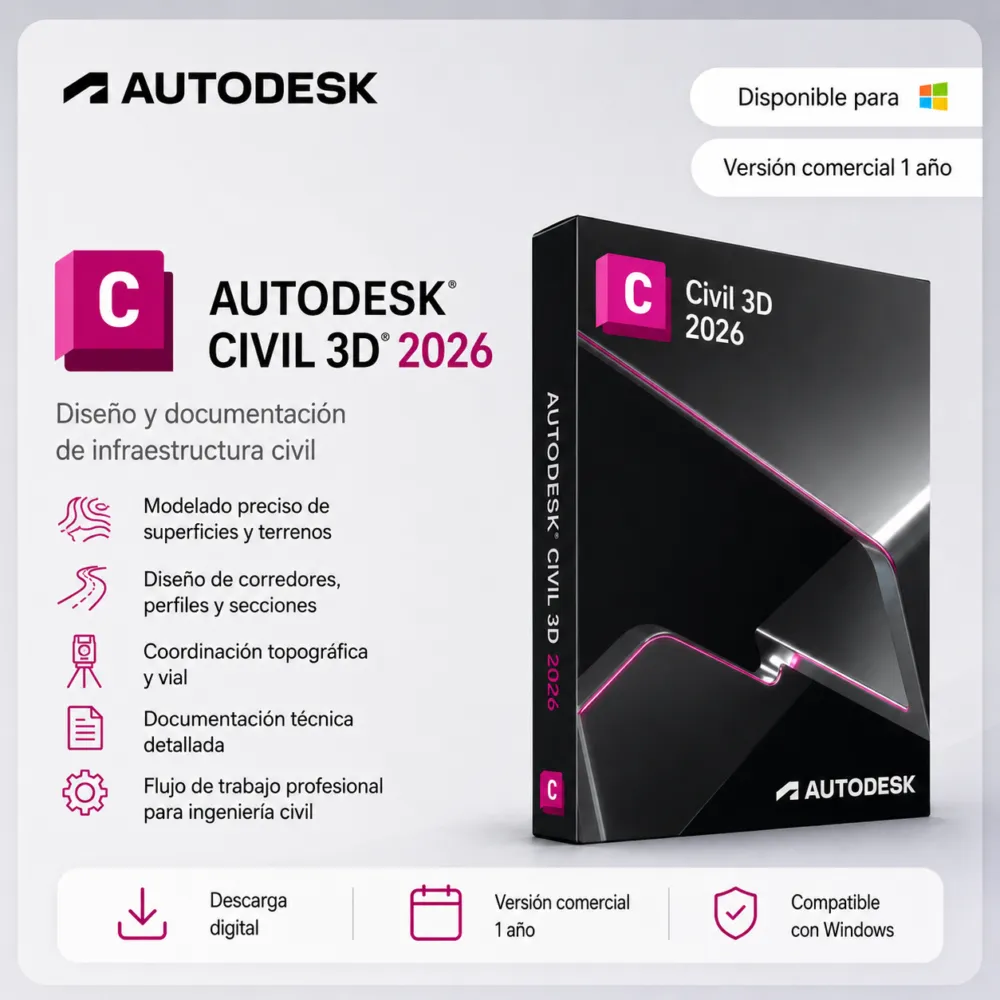 Civil 3D 2026 – Versión Comercial | Licencia por 1 Año