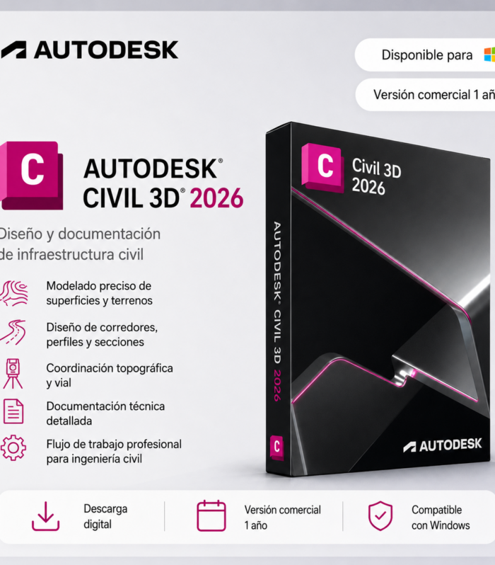 Civil 3D 2026 – Versión Comercial | Licencia por 1 Año