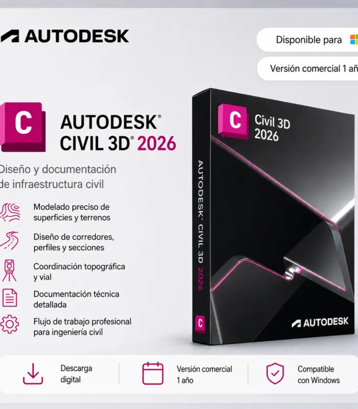 Civil 3D 2026 – Versión Comercial | Licencia por 1 Año