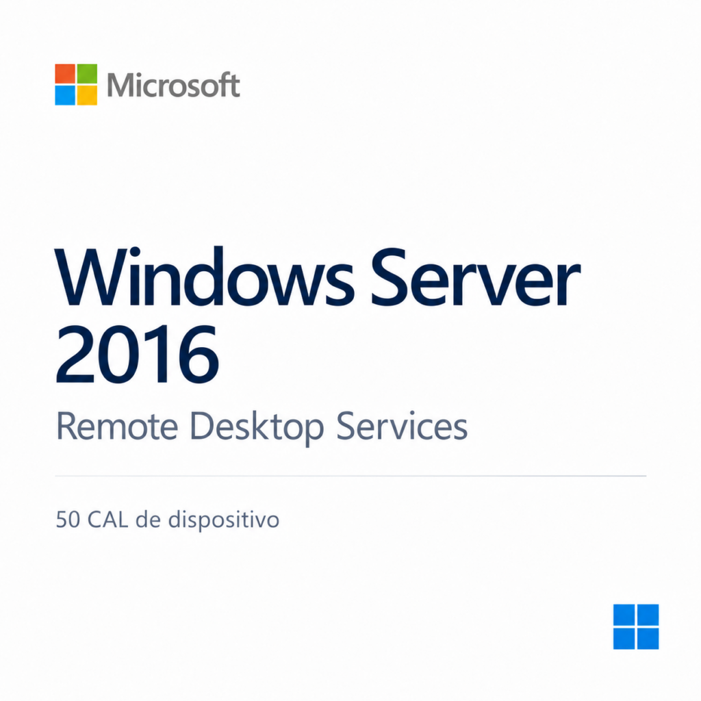 Windows Server 2016 RDS — 50 CAL de dispositivo