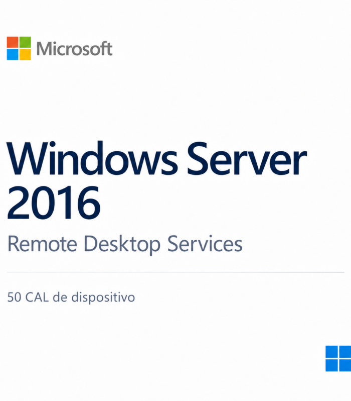 Windows Server 2016 RDS — 50 CAL de dispositivo